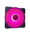 Apevia CO512L-PK Cosmos 120mm Pink LED Ultra Silent Case Fan w/ 16 LEDs & Anti-Vibration Rubber Pads (5 Pk)