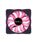 Apevia CO512L-PK Cosmos 120mm Pink LED Ultra Silent Case Fan w/ 16 LEDs & Anti-Vibration Rubber Pads (5 Pk)