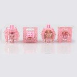 EPOMAKER Dawn Pink 38gf Linear Mechanical Keyboard Switch, 5 Pins Switch Set with POM Stem, Translucent PC Housing, 30 Pieces, for Gaming DIY Keyboard