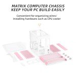 Mechanic Master Cool Cube Series C24 Mini-ITX Case/Alumium/Steel/GPU Length Within 245mm, SFX/L PSU Computer Case (Sakura Pink)