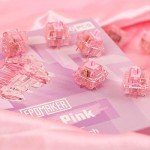 EPOMAKER Dawn Pink 38gf Linear Mechanical Keyboard Switch, 5 Pins Switch Set with POM Stem, Translucent PC Housing, 30 Pieces, for Gaming DIY Keyboard