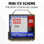 Mechanic Master Cool Cube Series C24 Mini-ITX Case/Alumium/Steel/GPU Length Within 245mm, SFX/L PSU Computer Case (Sakura Pink)