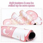 GeekShare Kawaii Mouse Pad Wrist Rest Support Set - Non-Slip Rubber Base Desk Mat and Memory Foam Wrist Rest for Keyboard and Mouse,Perfect for Gaming,or Home Office Work - Star Wings Series