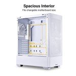 LIAN LI High Airflow ATX White PC Case, RGB Gaming Computer Case, Mesh Front Panel Mid-Tower Chassis, 3 ARGB PWM Fans Pre-Installed, USB Type-C Port, Tempered Glass Panel (LANCOOL 205 MESH C, White)