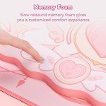 GeekShare Kawaii Mouse Pad Wrist Rest Support Set - Non-Slip Rubber Base Desk Mat and Memory Foam Wrist Rest for Keyboard and Mouse,Perfect for Gaming,or Home Office Work - Star Wings Series