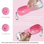 Cibaabo Dog Water Bottle with Food Container, Travel Puppy Water Bowl, Portable Pet Dispenser, Dog Stuff Accessories Items, Puppy Essentials Necessities for Walking and Hiking Girl Dog Gift