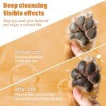 GJYC PET Paw Cleaner for Dogs and Cats,Magic Foam - Clean Paws No-Rinse Foaming Cleanser-Dry Shampoo, Foot Cleaner Brush - with Rose Extract, Odor Control Wash - Good for Puppy