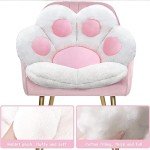 DOBUONO Cat Paw Cushion Cute Chair Cushions Kawaii Cat Paw Shape 28"x 24"Gaming Chair Cushion Kitty Plush Lazy Sofa Pillow for Girl Gamer Chair,Kawaii Accessories Stuff Room Decor (White)