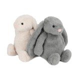 Best Pet Supplies Interactive Bunny Buddy Dog Toy with Crinkle and Squeaky Enrichment for Small and Medium Breed Puppies or Dogs, Cute and Plush - Bunny (Beige)