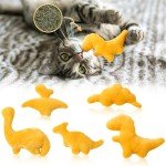 MALLMALL6 Catnip Toys for Cat - 5Pcs Dino Nuggets Cat Toy, Indoor Kitten Chew Bite Kick Dinosaur Chicken Nugget Catmint Interactive Pet Supplies, Cute Pet Gifts for Kitten Lover