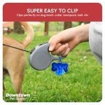 Downtown Pet Supply Poop Bags for Dogs with Dispenser, 1000 Count - Leak-Proof Dog Waste Bags and Bone-Shaped Dog Poop Bags Holder for Leash - Rainbow with Paw Prints, 12.5" x 8.5"