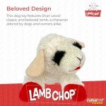 Multipet Lamb Chop Dog Plush Toy - Squeaky Dog Toy for Small & Medium Dogs - Extra Soft Plush Dog Toy - Stuffed Animal Dog Toy for Cuddling & Playing - Cute Pet Toy (10", Cream, 5 Squeakers)