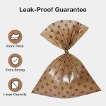 VETRESKA Dog Waste Bag Dispenser with Coffee Scent - Leak Proof, Extra Thick Pet Waste Bags - 1 Bag Holder, 105 Bags (7 Refill Rolls) for Dogs and Cats