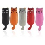 Soft Cat Toys for Indoor Cats Self Play Pet Supplies Cat Gifts Interactive Pillows Cat nip Filled Toys 5PCS Plush Kitten Teething Toys Set Cute Kitty Chew Bite Toys Resistant Cartoon Cat Mouse Toys
