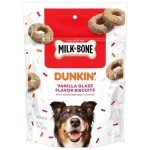 Milk-Bone Dunkin' Vanilla Glaze Flavor Dog Biscuits with Other Natural Flavors, 8 oz Bag