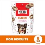 Milk-Bone Dunkin' Vanilla Glaze Flavor Dog Biscuits with Other Natural Flavors, 8 oz Bag