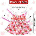 3 Sets Rabbit Bunny Harness and Leash, Cute Easter Bunny Clothes for Rabbits Dress Costume Walking Harness Escape Proof Pet Supply for Hedgehog Ferret Squirrel(Peach, Pineapple, Strawberry)