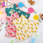 3 Sets Rabbit Bunny Harness and Leash, Cute Easter Bunny Clothes for Rabbits Dress Costume Walking Harness Escape Proof Pet Supply for Hedgehog Ferret Squirrel(Peach, Pineapple, Strawberry)