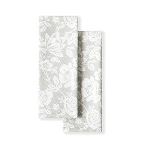 Martha Stewart Dual Purpose Kitchen Towel 2-Pack Set, Floral Vine, 16"x28"