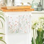 Artoid Mode Plants Floral Spring Kitchen Towels Dish Towels, 18x26 Inch Farmhouse Summer Wildflower Decoration Hand Towels Set of 2