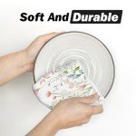 Artoid Mode Plants Floral Spring Kitchen Towels Dish Towels, 18x26 Inch Farmhouse Summer Wildflower Decoration Hand Towels Set of 2