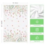 Artoid Mode Plants Floral Spring Kitchen Towels Dish Towels, 18x26 Inch Farmhouse Summer Wildflower Decoration Hand Towels Set of 2
