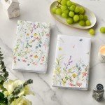 Artoid Mode Wildflower Floral Spring Kitchen Towels Dish Towels, 18x26 Inch Farmhouse Summer Decoration Hand Towels Set of 2
