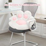 MOONBEEKI Cat Paw Cushion Chair Comfy Kawaii Plush Seat Cushions Shape Lazy Pillow for Gamer Chair 28"x 24" Cozy Floor Cute Seat Kawaii for Girl Worker Gift, Dining Room Bedroom Decorate White