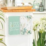 Artoid Mode Green Eucalyptus Home Motto Spring Kitchen Towels Dish Towels, 18x26 Inch Farmhouse Decoration Hand Towels Set of 4