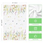 Artoid Mode Wildflower Floral Spring Kitchen Towels Dish Towels, 18x26 Inch Farmhouse Summer Decoration Hand Towels Set of 2
