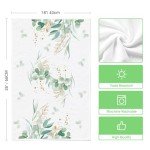 Artoid Mode Green Eucalyptus Home Motto Spring Kitchen Towels Dish Towels, 18x26 Inch Farmhouse Decoration Hand Towels Set of 4