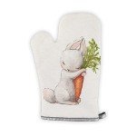 Kitchen Oven Mitts and Pot Holders Set,Pot Holders for Kitchen,Oven Mitt,Spring Cute Bunny Rabbit Print Oven Gloves and Pot Holders, Oven Gloves Mit Hot Pads for Kitchen Cooking Baking. Easter Gifts