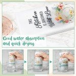 5Pcs Funny Country Kitchen Dish Towel Set, Absorbent Floral Kitchen Dish Tea Towels Quick Dry Cloth, Cute House Bath Bar Hand Dishcloths Decorative Christmas Birthday Gift for Mom Women Friend