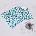 Wovoto Green Leaves Kitchen Towels Decorative Set 2, Cute Botanic Hand Towels Tea Towels, Soft Absorbent Dish Towels for Kitchen Baking Farmhouse Bathroom Spring Summer Kitchen Decor