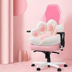MOONBEEKI Cat Paw Cushion Chair Comfy Kawaii Plush Seat Cushions Shape Lazy Pillow for Gamer Chair 28"x 24" Cozy Floor Cute Seat Kawaii for Girl Worker Gift, Dining Room Bedroom Decorate White
