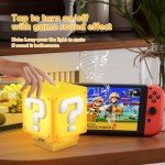 Mytrix Mini Question Block Light, Desk Lamp, Bedside Lamp with Game's Gold Coin Sound Effects for Super Mario Bros, As Christmas Gifts for Kids and Fans (with Same Style Key Chain and USB Cable)