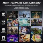 Mytrix Pro PC Controller with Charing Dock, Wireless Bluetooth 2.4G Wired Multi-Platform Controllers Hall Effect Joysticks Hall/Micro 2-in-1 Triggers, 1000Hz Report Rate 4 Macro Keys ABXY MicroSwitch