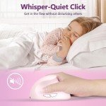 Mytrix Sakura Cherry Pink Wireless Ergonomic Vertical Mouse, 2.4GHz Optical Ergo Mouse with 800/1200/1600 DPI - Right Handed for Laptop, Computer, Desktop, Windows, Mac OS, iOS, Linux Android Systems