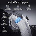 Mytrix Pro PC Controller with Charing Dock, Wireless Bluetooth 2.4G Wired Multi-Platform Controllers Hall Effect Joysticks Hall/Micro 2-in-1 Triggers, 1000Hz Report Rate 4 Macro Keys ABXY MicroSwitch