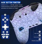 Gammeefy Switch Controller, Wireless Switch Pro Controller for Nintendo Switch/Lite/OLED, 9 Color Adjustable LED Switch Remote Compatible with Windows PC/Android/IOS with Programmable (White)