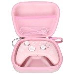 Worfty Universal Sakura Pink Travel Case for Switch, Xbox, PS5, Nintendo, Mytrix, PowerA Wireless Controllers - Protective Cover Hard Carrying Case