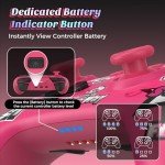IINE Wireless Pro Controller with Charging Dock, PC Controller with Macro/Turbo/Rumble/NFC/Motion Sensor Function, Multi-Platform Gamepad Compatible with Switch/PC/Steam/Phone/Tablet (Pink Graffiti)