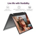 Lenovo IdeaPad Flex 5i Chromebook Plus 14" FHD+ 2-in-1 Touchscreen Laptop (Intel Core i3-1315U, 8GB RAM, 256GB Storage), Backlit, FHD Webcam, Chrome OS, w/Google AI, 2TB of Cloud Storage, Grey