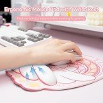 GeekShare Ergonomic Mouse Pad with Wrist Rest Support Non-Slip Rubber Base Mouse Pad for Desk Small Gaming Mouse Pad for Laptop,Computer,Home and Office - Star Wings Series