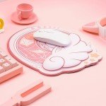 GeekShare Ergonomic Mouse Pad with Wrist Rest Support Non-Slip Rubber Base Mouse Pad for Desk Small Gaming Mouse Pad for Laptop,Computer,Home and Office - Star Wings Series