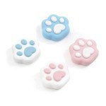 GeekShare Cat Paw Shape Thumb Grip Caps Soft Silicone Joystick Cover Compatible with Switch/OLED/Switch Lite,4PCS (Pink & Blue)