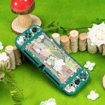 GeekShare Protective Case Slim Cover Case Compatible with Switch OLED and Joy Con - Shock-Absorption and Anti-Scratch Skin Case for OLED Switch - Bunny Garden