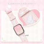 GeekShare Watch Band for Apple Watch Series 1-9 SE 42/44/45mm case,Adjustable Replacement Oxford Watch Strap Compatible with Apple Watch for Women Men - Star Wings Series