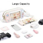 GeekShare Switch Case Compatible with Switch/Switch OLED - Travel Crossbody Switch Carrying Case with Adjustable Shoulder Strap for Switch Console Joy-Con & Accessories