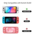 GeekShare Protective Case for Switch OLED, Hard PC Protective Shell Slim Cover Case Compatible with Nintendo Switch OLED and Joy Con - Lily of The Valley
